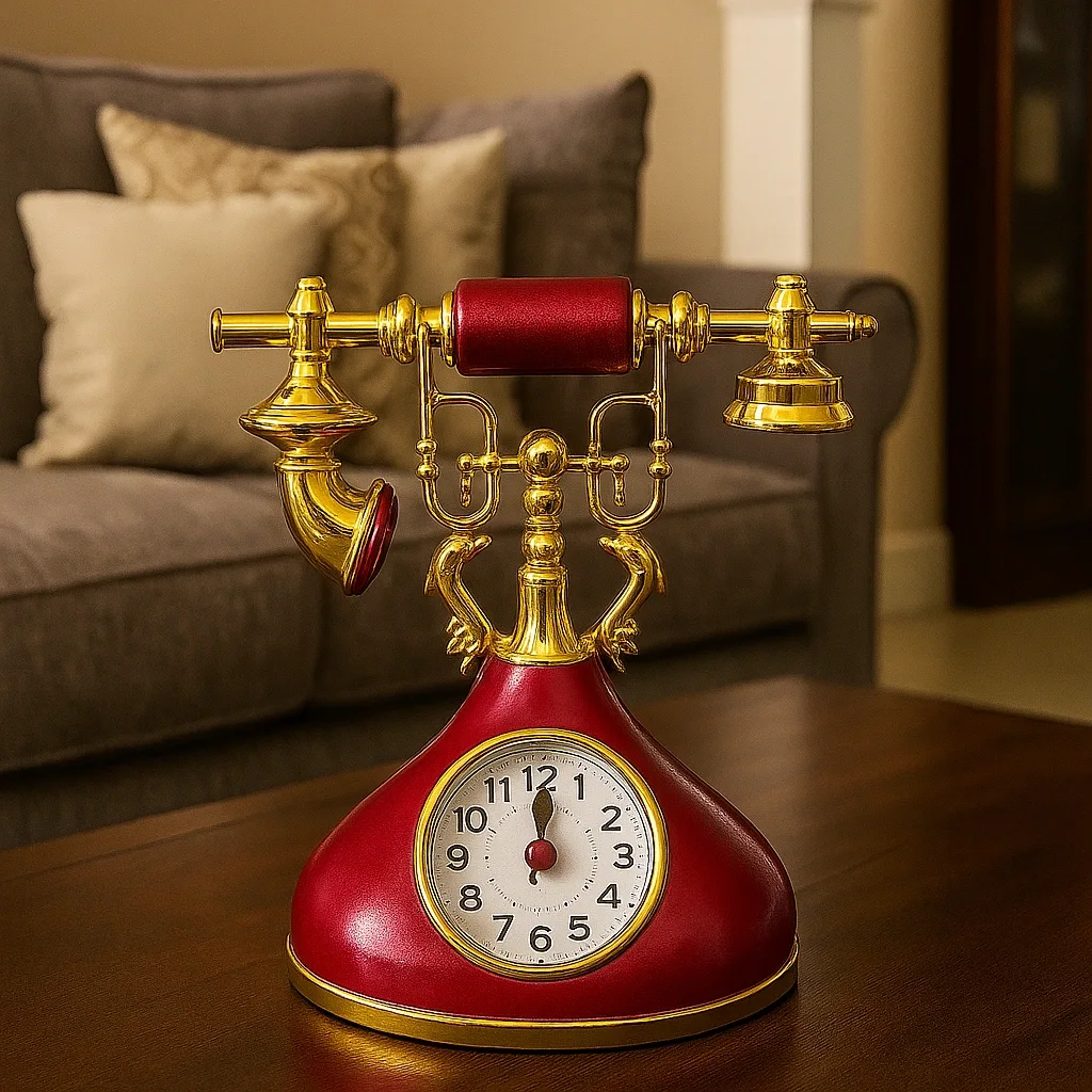 ساعة ديكور راقية بتصميم هاتف