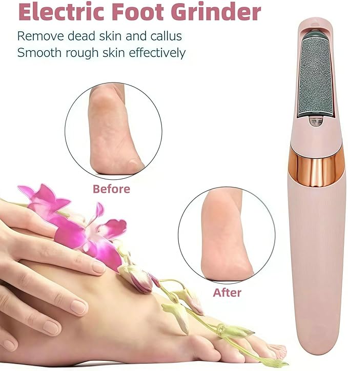 FLAWLESS broyeur de pieds électrique automatique callosités des pieds frottant pédicure dissolvant de callosités de peau morte pour Machine de beauté des pieds