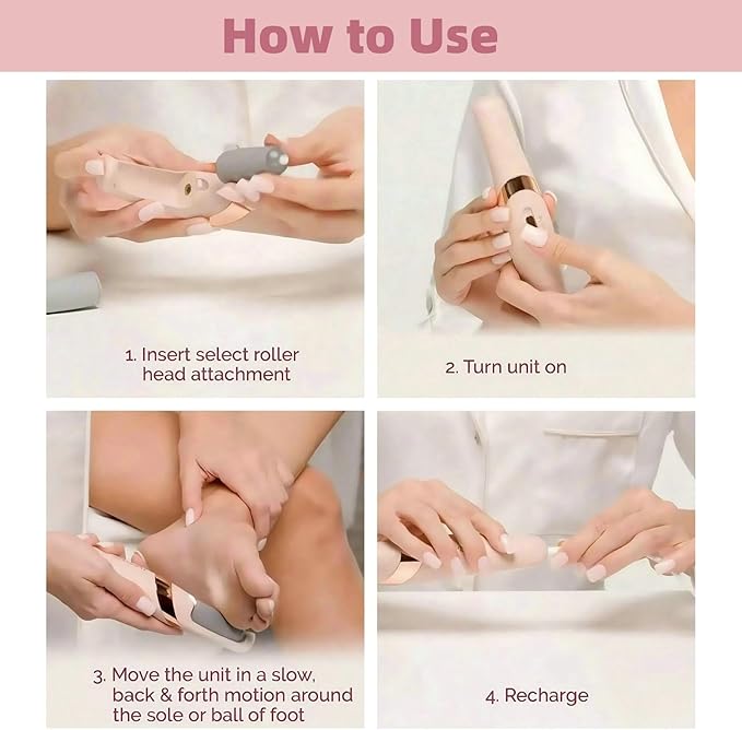 FLAWLESS broyeur de pieds électrique automatique callosités des pieds frottant pédicure dissolvant de callosités de peau morte pour Machine de beauté des pieds