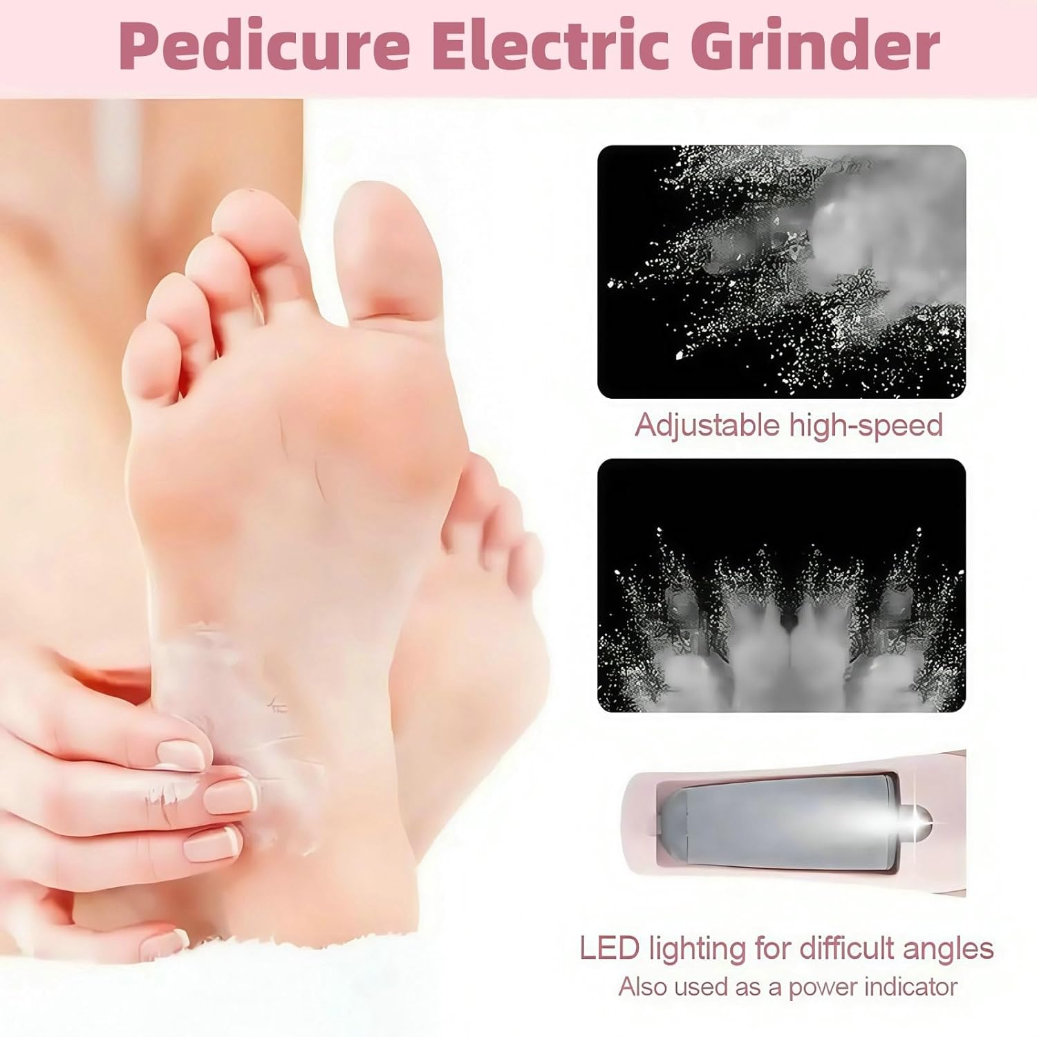 FLAWLESS broyeur de pieds électrique automatique callosités des pieds frottant pédicure dissolvant de callosités de peau morte pour Machine de beauté des pieds