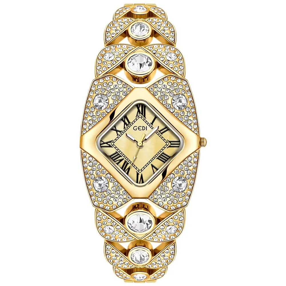 Montre Bijou Femme Dorée Éclat Cristal – Élégance & Raffinement