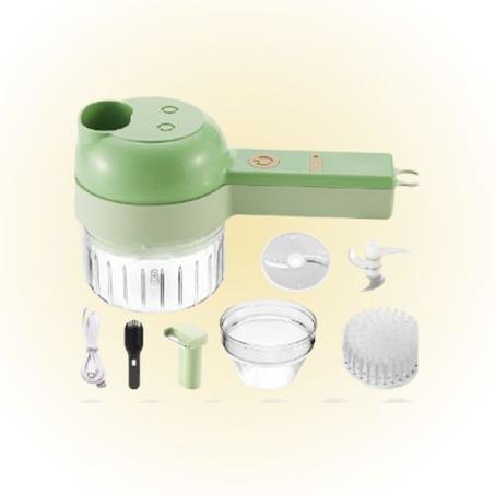 قطّاعة كهربائية محمولة للخضار 4 وظائف في جهاز واحد