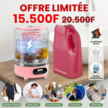 🔥 PROMO FLASH : VOTRE MINI MACHINE À LAVER À PRIX CADEAU ! 🧺✨