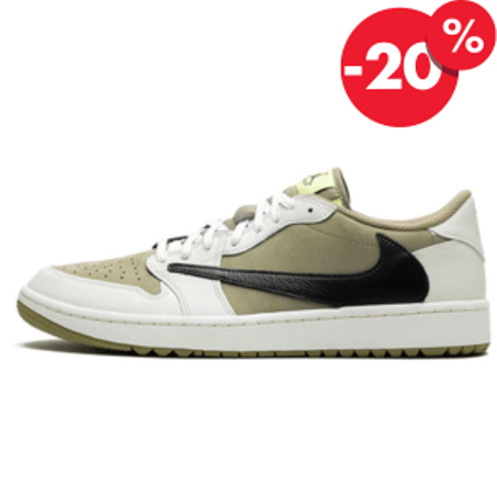 "Air Jordan 1 Retro Low Golf Travis Scott Neutral Olive"