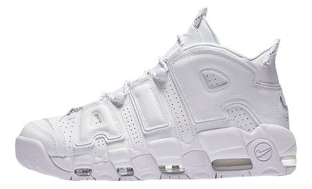 "Nike Air More Uptempo Triple White"