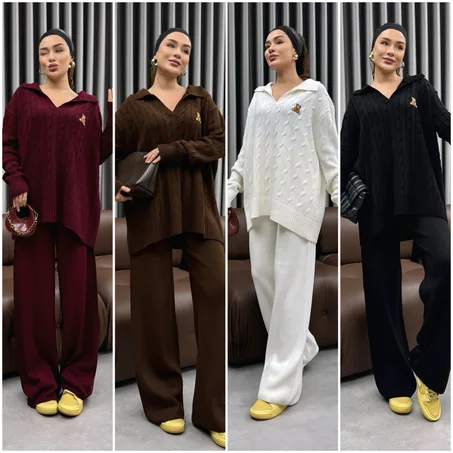 Ensemble en maille douce 2 pc