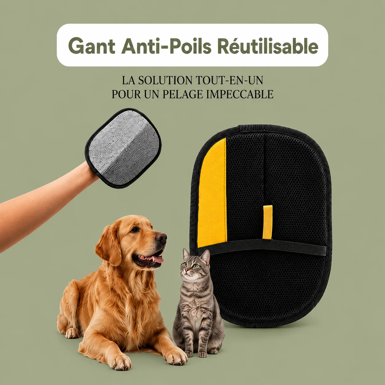 FurFree™ – Gant Anti-Poils Réutilisable & Écologique