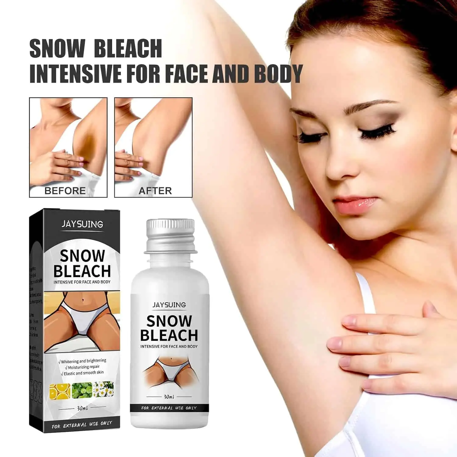 Snow Bleach   - كريم تبييض وتفتيح بشرة الوجه والجسم                                                                      منتجنا الأصلي، بجودة مضمون