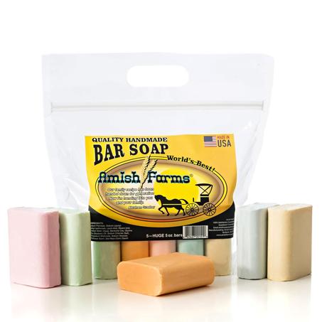 Amish Farms Barra de jabón con arcilla de bentonita natural, fabricada en Estados Unidos, hidratante vegana para pieles sensibles, jabón de baño facial y corporal para mujeres y hombres para 