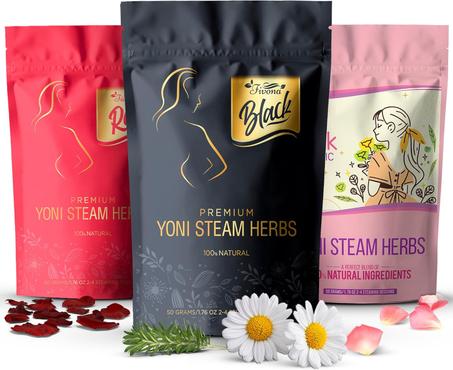 FIVONA Yoni - Juego de 3 mezclas de hierbas vaporizantes para V Steam, mezcla de hierbas naturales, mezcla orgánica 100% pura, desintoxicación V, limpieza,