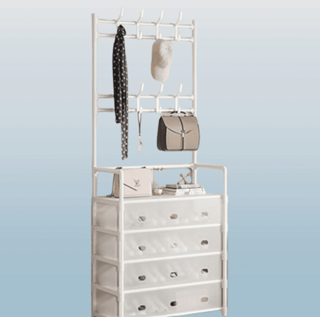 رف الأحذية مع علاقة الملابس ، الأناقة والراحة في آن واحد