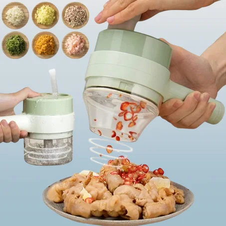 قطاعة خضراوات 4في 1قابلة للشحن