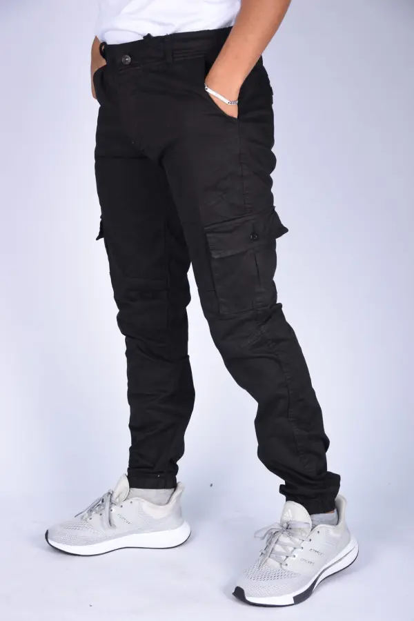 Pantalon jogger Para En toile – Noir-ref-467