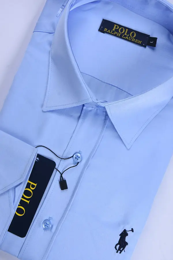 Chemise Ralph En pur Coton Ref-RS8701 ( Bleu ciel )