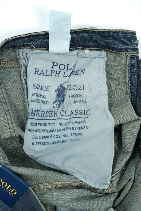Jean Polo Bleu Vert 100% Coton Coupe Normal Ref-PO55SF31V