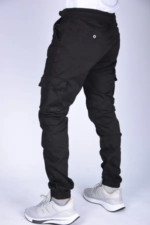 Pantalon jogger Para En toile – Noir-ref-467
