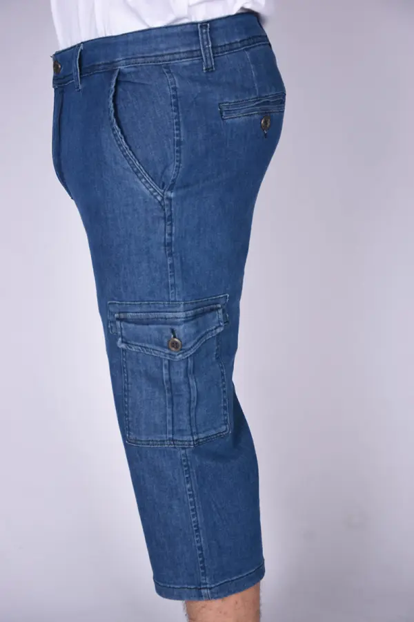 Pantacourt Massimo En Jeans Léger Ref-PA63280 ( Bleu )