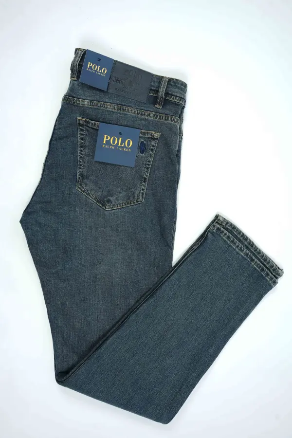 Jean Polo Bleu Vert 100% Coton Coupe Normal Ref-PO55SF31V