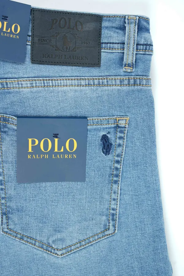 Jean Polo Bleu Clair 100% Coton Coupe Normal Ref-PO55SF31V