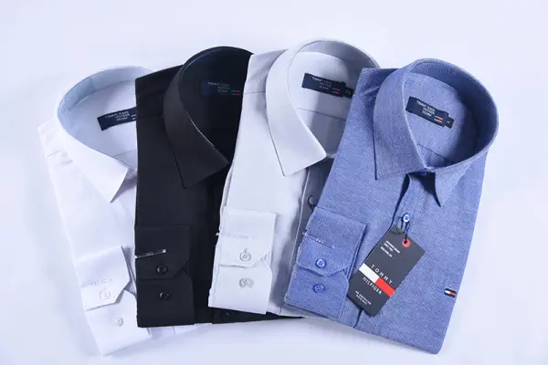Chemise Tommy Oxford coton piqué Ref-Pc07810 ( Blanche )