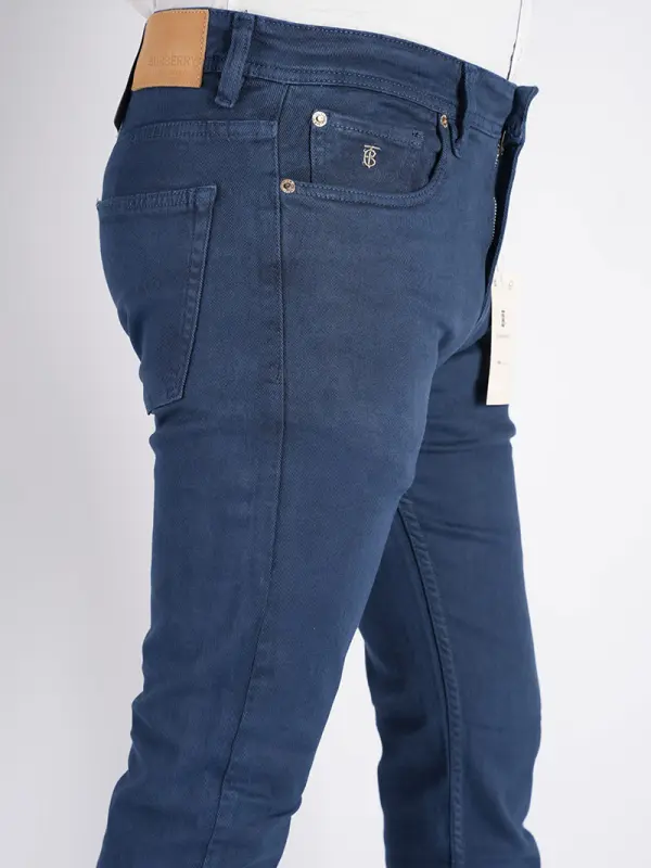 Pantalon en toile piqué léger 100% coton Coupe Normal Ref-HV5ZZ31P ( Bleu marine )
