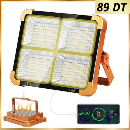 Projecteur Solaire LED 180W Rechargeable
