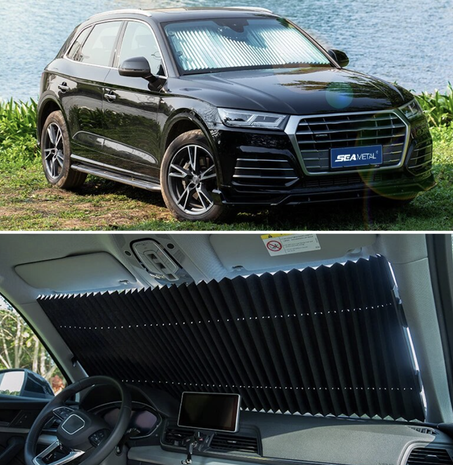 ستارة سيارة قابلة للسحب قابلة للطي واقية من اشعة الشمس