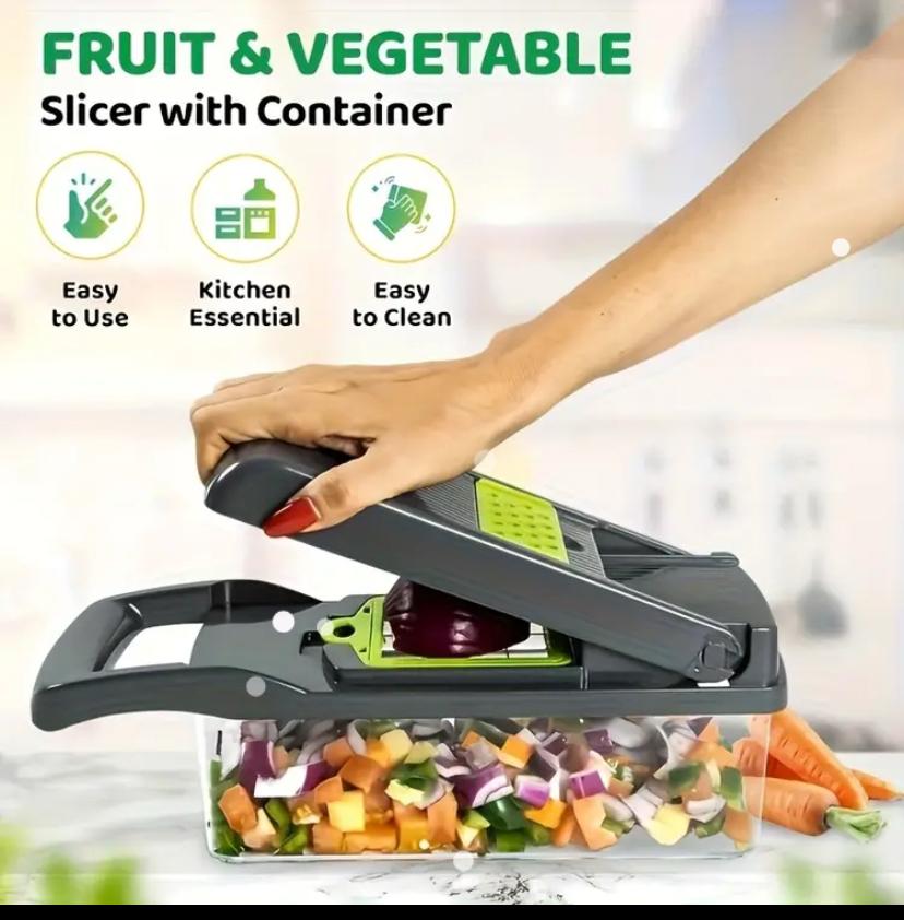 🥗 هاشور الطعام المتعدد الوظائف 14 في 1 – سهولة وسرعة في كل وجبة!