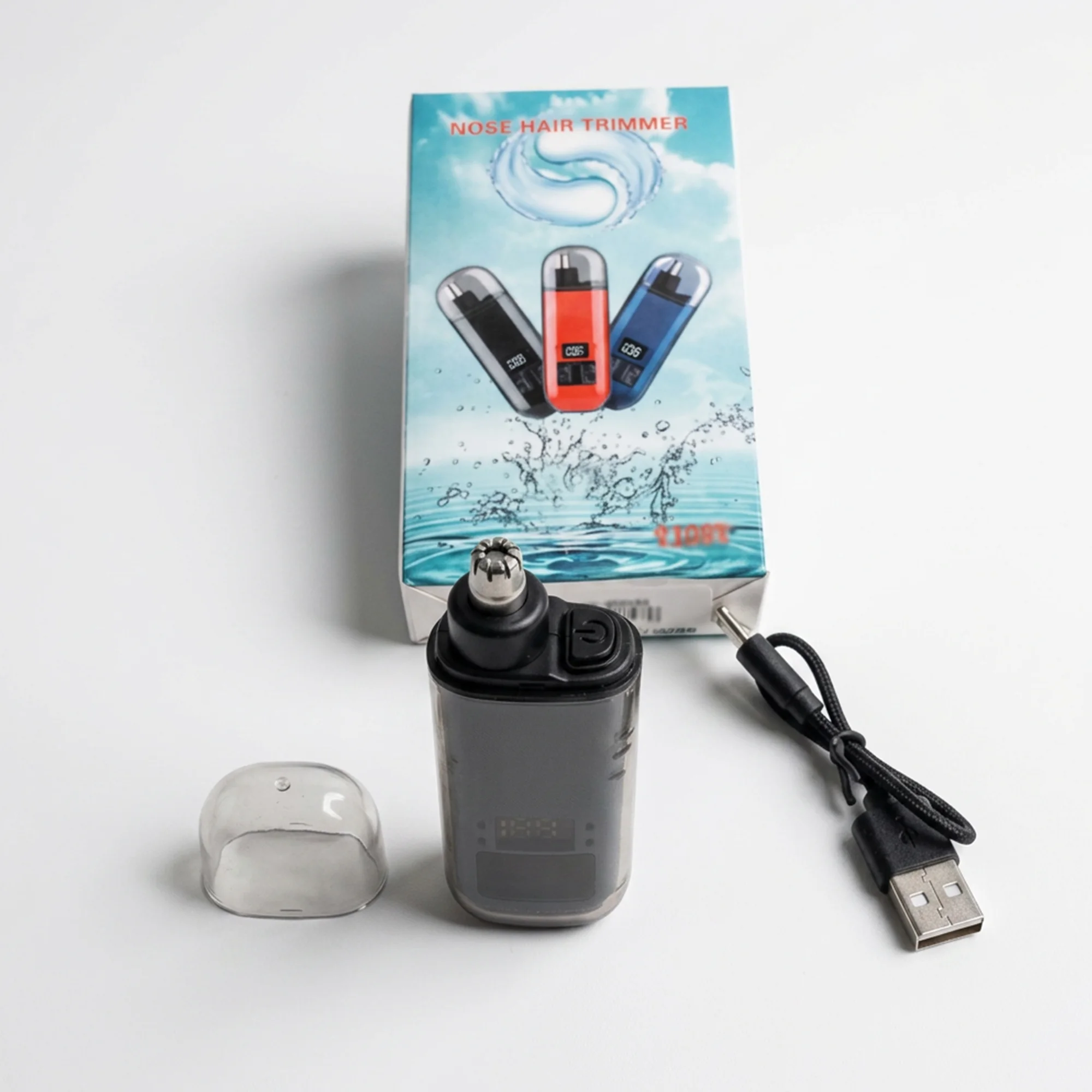 ماكينة تشذيب شعر الأنف الكهربائية، صغيرة الحجم, محمولة، مناسبة للرجال والنساء، شحن USB، استخدام لاسلكي