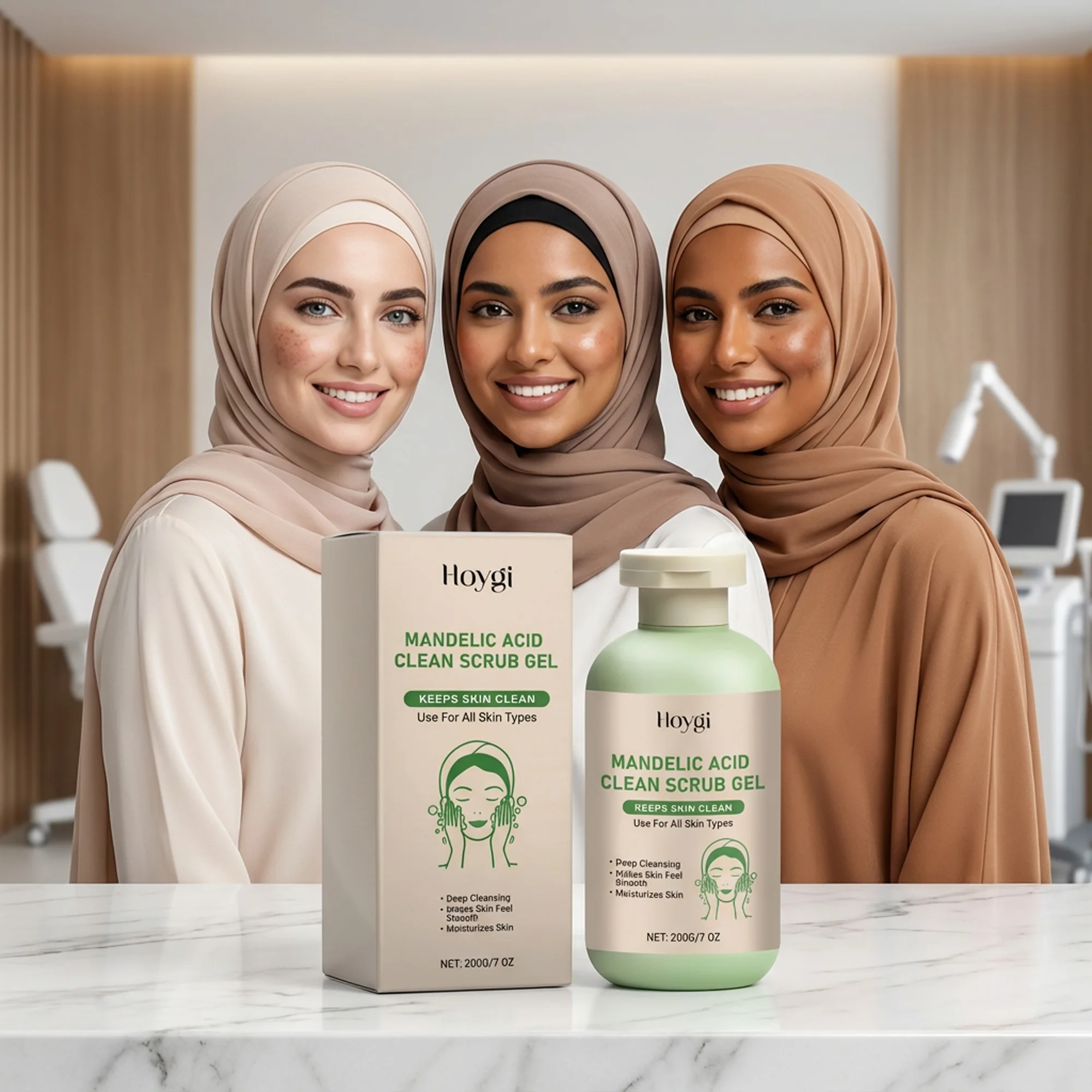الجل الصيني للجسم لتقشير لطيف و إزالة الجلد الميت