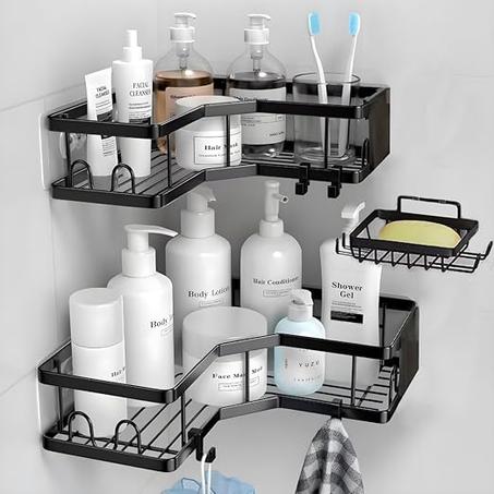 منظم حمام من الفولاذ المقاوم للصدا من 5 قطع