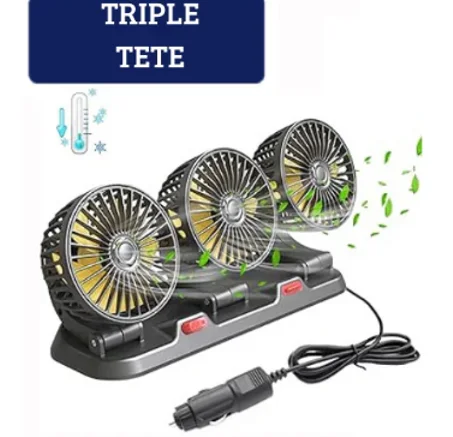 Ventilateur triple tête 12v
