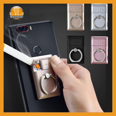 Briquet et support de téléphone électrique rechargeable