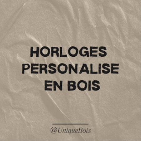 horloges personnalisé en bois