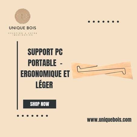 Support PC Portable en Bois – Ergonomique et Léger
