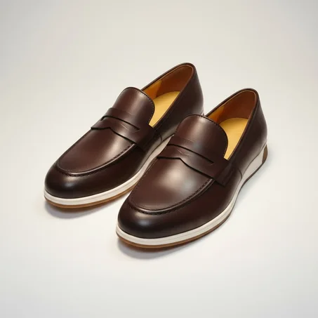 Mocassin Échappée Cuir de veau suedé MARRON