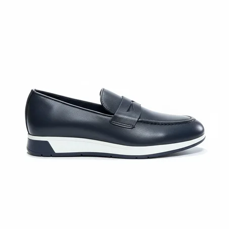 Mocassin Echappée Cuir de veau ultra-léger bleu