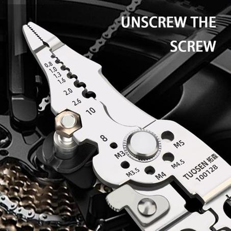 أداة متعددة الوظائف لتجريد وكبس الأسلاك