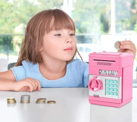 kids money bank machine pink (KSA)