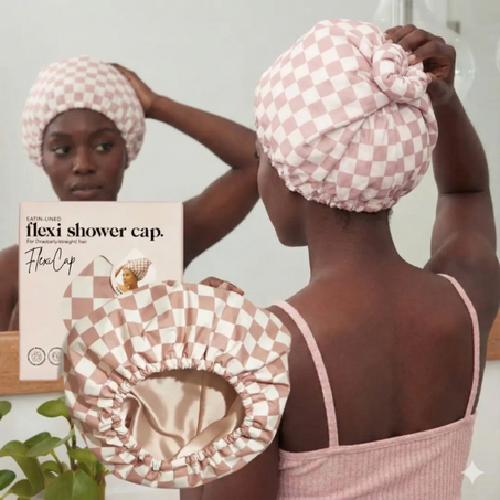 FlexiCap™ – Bonnet de Douche Luxueux Satiné