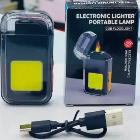 ولاعة كهربائية مزدوجة مع مصباح