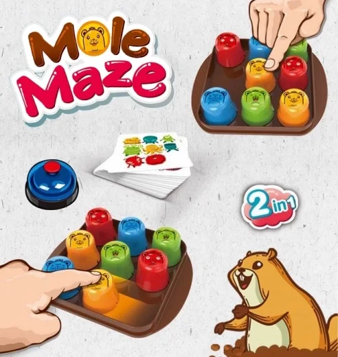 Jeu logique Mole Maze 2-en-1 - Mots croisés et Bac à sable