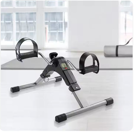 جهاز تمرين منزلي صغير قابل للطي مزود ببدالات وشاشة LCD