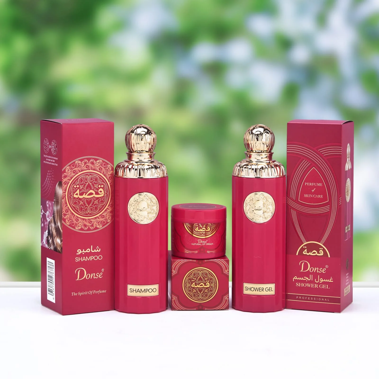 منتجات من علامة "Donse" للعناية بالشعر والجسم
