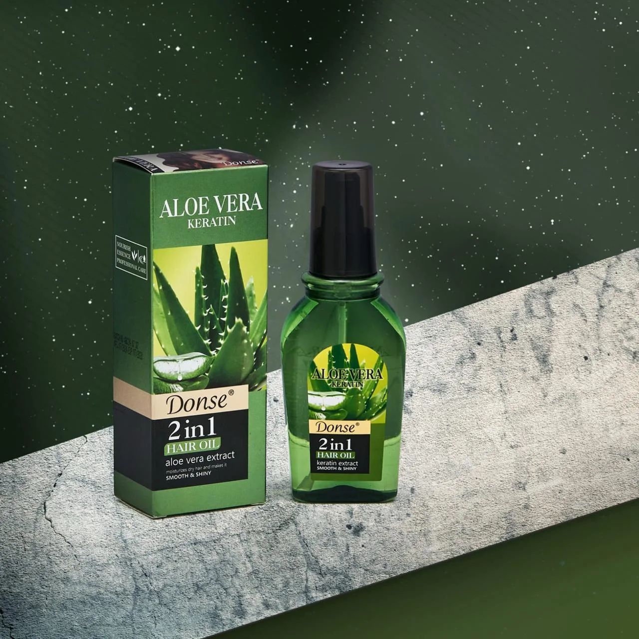 Donse Formule ALOE VERA KÉRATINE 2 en 1 HUILE CAPILLAIRE extrait d