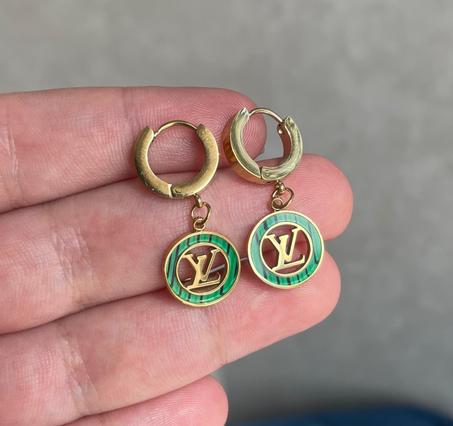 Boucles d'Oreilles LV vert
