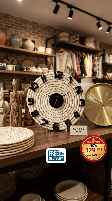 horloge traditionnelle en couleur noire