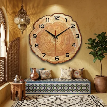 Horloge murale en bois. 0 article en stock