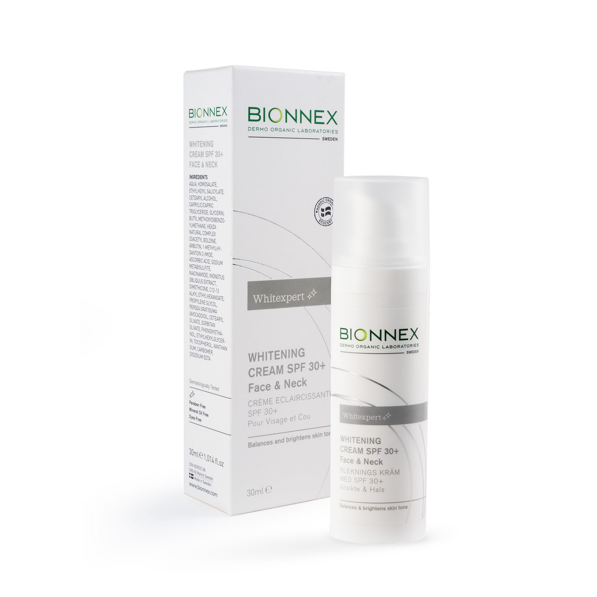 كريم  التبييض SPF 30+ للوجه والرقبة BIONNEX