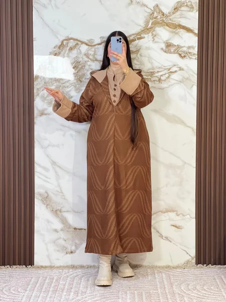 جلابة قطعة واحدة بشكل قطعثين